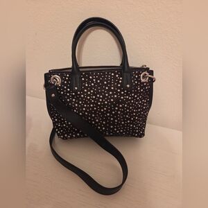 Talbots Leather Calf Hair Polka Dot Leopard Tote Bag, Purse, Crossbody